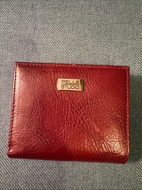 Pelle Studio Leather Bi-Fold Wallet with Silver Logo